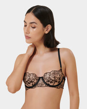 Rosalie Wired Bra Black/Sheer