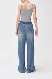Elastra High-Waisted Drawstring Jeans