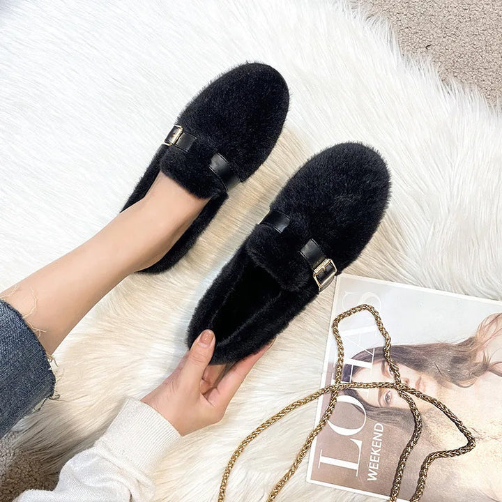 Luxe Fur Flats