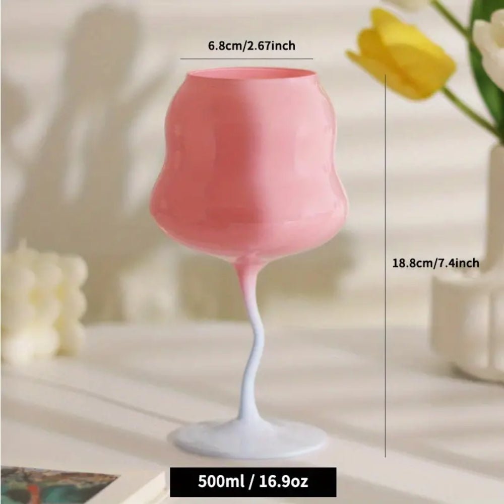 Coral Wine Glasses - Aries x Rose