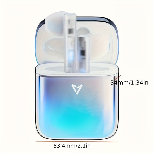 New High-quality Luminous Quicksand Gaming Headset, Wireless AI Active Noise Reduction, Long Battery Life, Real Wireless Headset with Polymer Battery, Can Be Used As A Gift to Family And Friends
