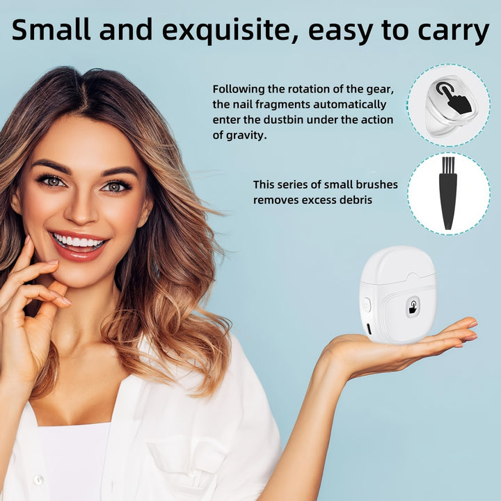 1pc Portable Automatic Electric Nail Clipper And Filer With LED Light, Compact Nail Trimmer Grinder For Home Use, Grooming Tool, Christmas And Thanksgiving Gifts