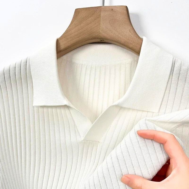 Grayson Knitted Polo Shirt - Aries x Rose