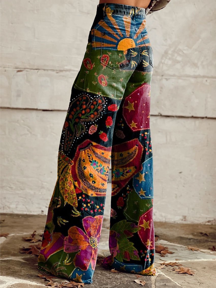Emvara Boho Vintage Pants - Aries x Rose