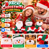 Christmas Plush Toys Set | 3-Piece Santa, Snowman & Moose Holiday Decorations