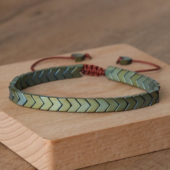 Arvani Hematite Bracelet Set - Aries x Rose