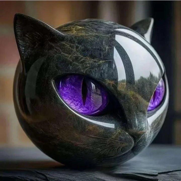 Black Cat Stone Figurine