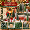Snow-Frosted Mini Christmas Trees with Wooden Bases