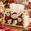 Christmas Snowman Beaded Tissue Box Cover