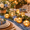 Golden Glow Mercury Glass Tealight Candle Holders