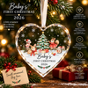 Baby’s First Christmas 2026 – Heart-Shaped Crystal Ornament