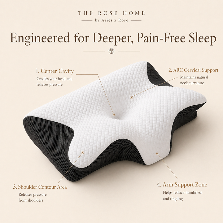 Rose Deep Rest Memory Foam Pillow