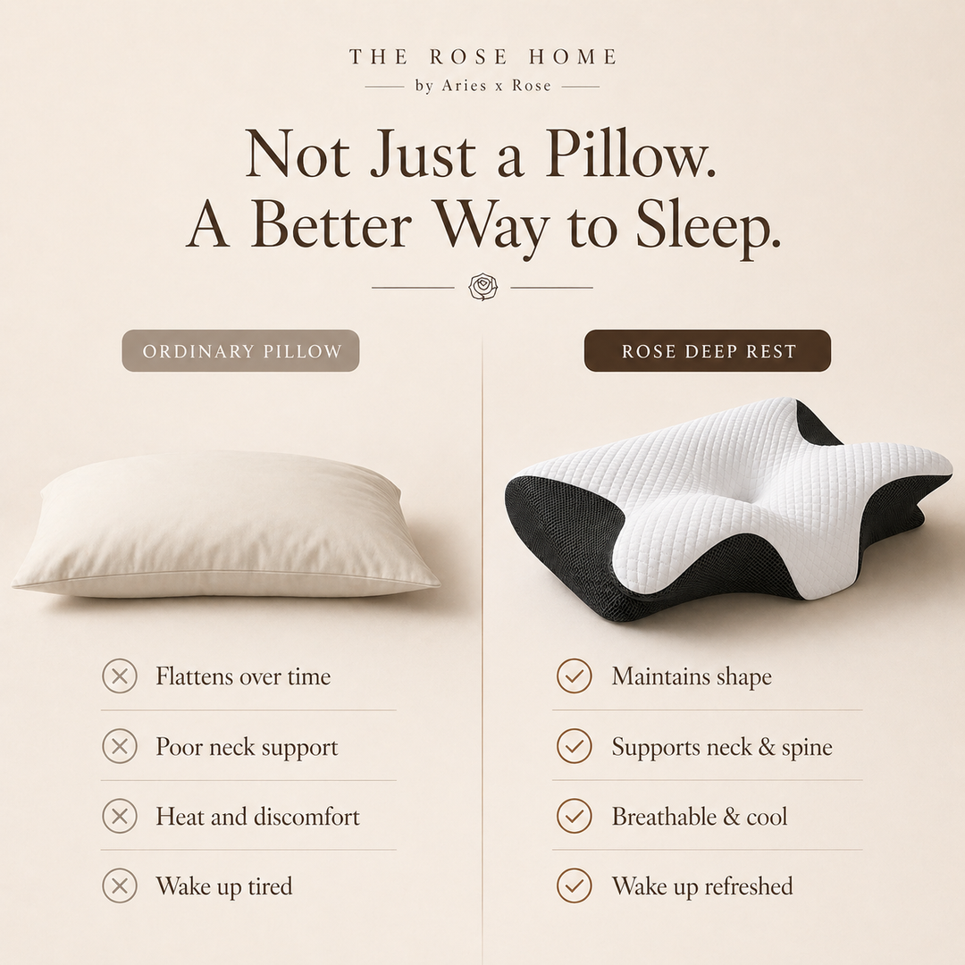 Rose Deep Rest Memory Foam Pillow