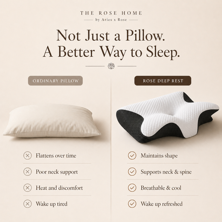 Rose Deep Rest Memory Foam Pillow