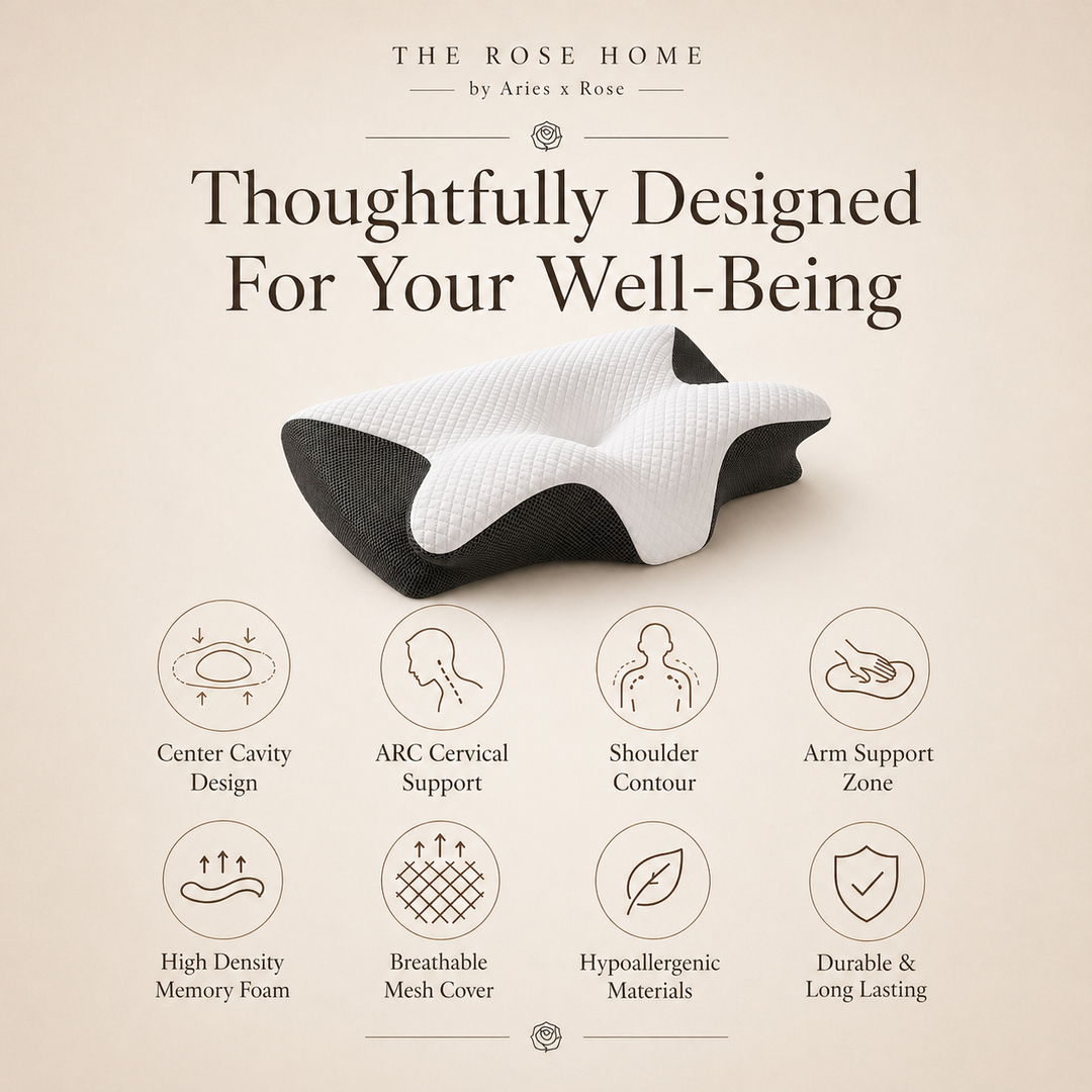 Rose Deep Rest Memory Foam Pillow