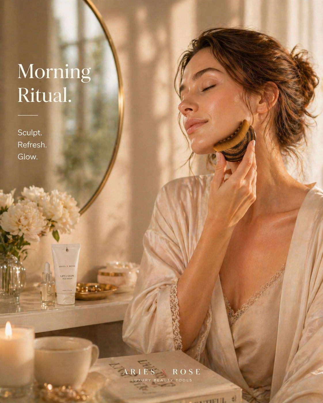 Rose Lymphatic Face Brush
