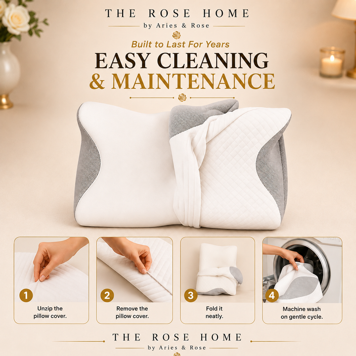 Rose Deep Rest Memory Foam Pillow