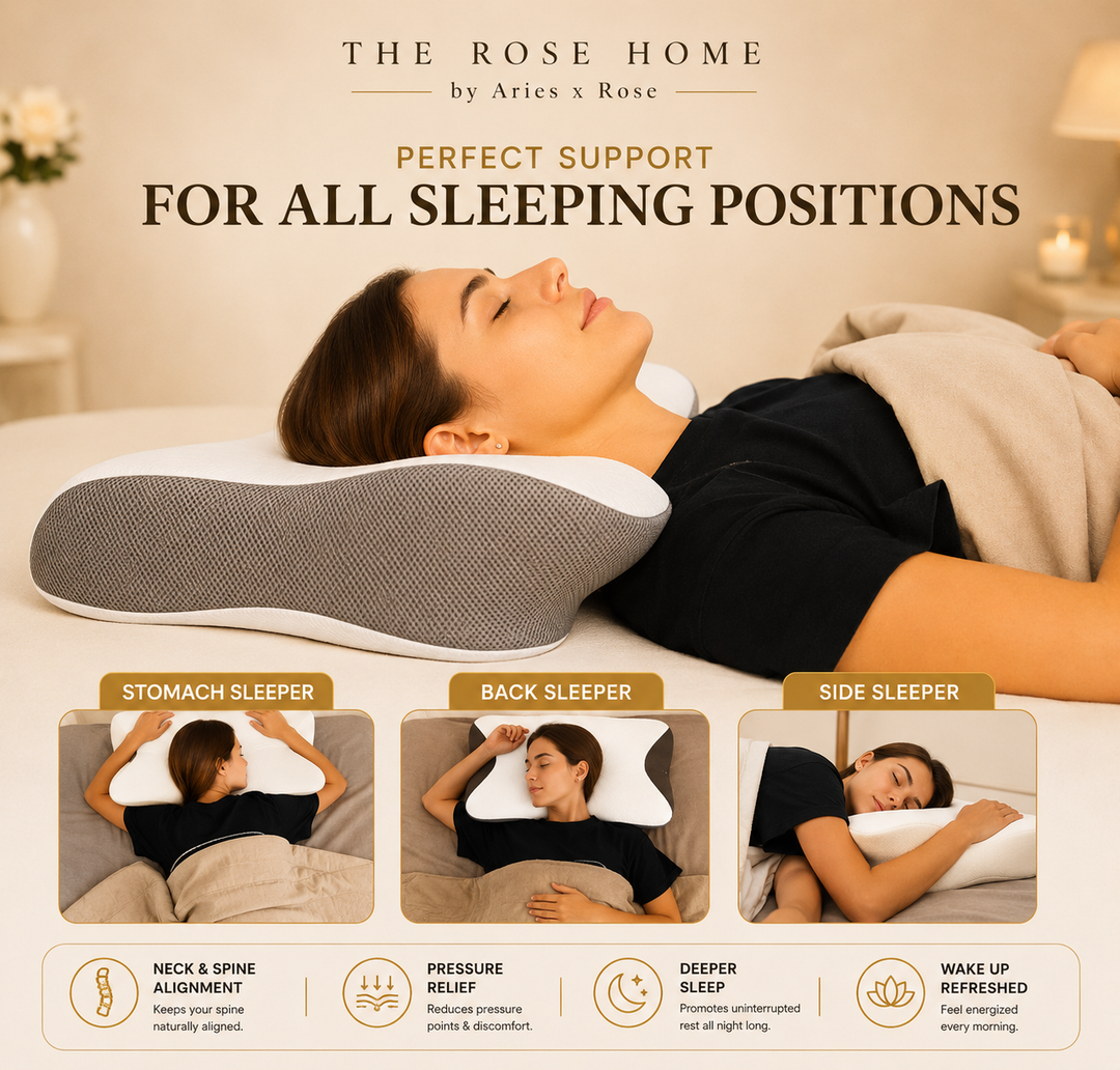 Rose Deep Rest Memory Foam Pillow