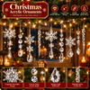 Crystal Snowflake Christmas Ornaments, 10-Piece Set