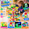 Glow in the Dark Marble Run Building Set | 236-Piece STEM Construction Toy with Motorized Elevator