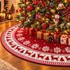 Christmas Snowflake & Reindeer Tree Skirt