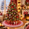 Christmas Snowflake & Reindeer Tree Skirt