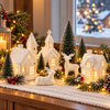 Snowy Christmas Village Ceramic House Set
