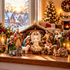 Traditional Jesus Birth Figurines & Stable Decoration