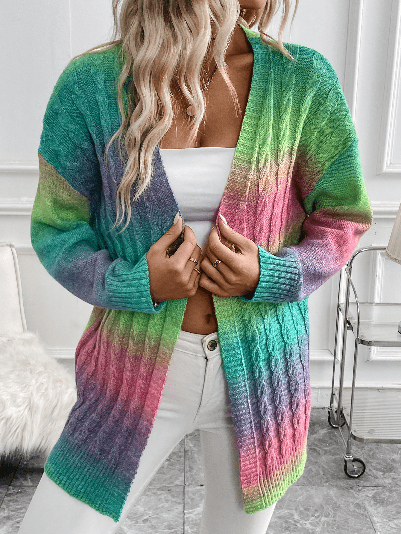 Serene Aurora Ombre Cardigan - Aries x Rose