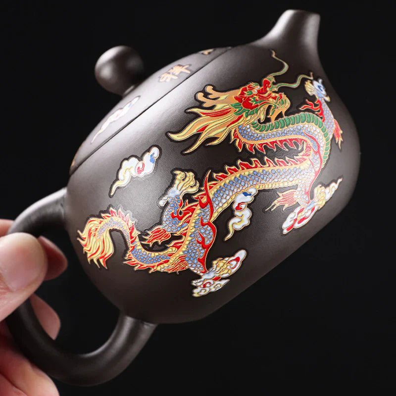 Clayvora Artisan Phoenix Dragon Teapot - Aries x Rose
