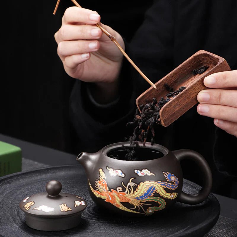 Clayvora Artisan Phoenix Dragon Teapot - Aries x Rose