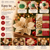 Elegant Champagne Gold Poinsettia Christmas Flowers
