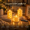 Golden Glow Flameless LED Candle Set