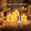 Golden Glow Flameless LED Candle Set