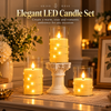 Golden Glow Flameless LED Candle Set