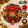 Merry Christmas Red & Gold Festive Wreath