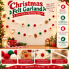 Christmas Felt Ball Garland with Gingerbread & Cookie Ornaments