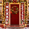 Merry Christmas Buffalo Plaid Porch Banner Set