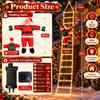 Climbing Santa LED Rope Ladder Christmas Decoration