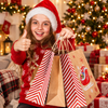 Christmas Kraft Gift Bags - 16 Pack