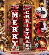 Merry Christmas Buffalo Plaid Porch Banner Set