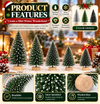 Snow-Frosted Mini Christmas Trees with Wooden Bases
