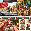 Santa Riding Dog Christmas Ornament
