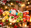 2025 Glitter Snowman Christmas Tree Ornament