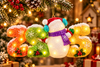 2025 Glitter Snowman Christmas Tree Ornament