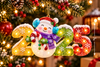 2025 Glitter Snowman Christmas Tree Ornament