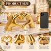 Golden Heart Hands Sculpture