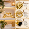 Golden Heart Hands Sculpture