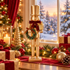 Golden Christmas Nutcracker Decoration