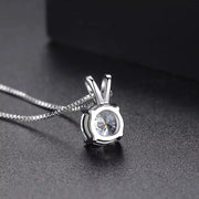 Smyoue™ Moissanite White Gold Necklace with Certificate